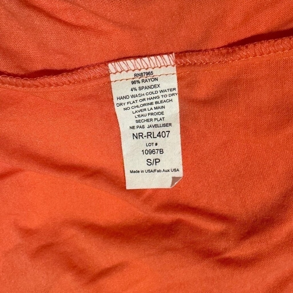 Elan Orange Convertible Wrap Maxi Dress S/P Made in USA - Picture 7 of 7